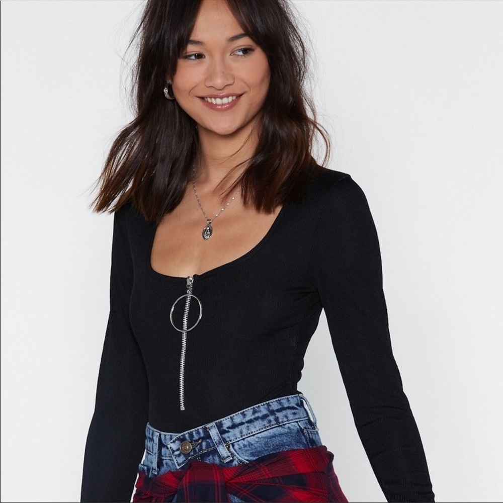 Nasty Gal Zip Me with Your Best Shot Bodysuit